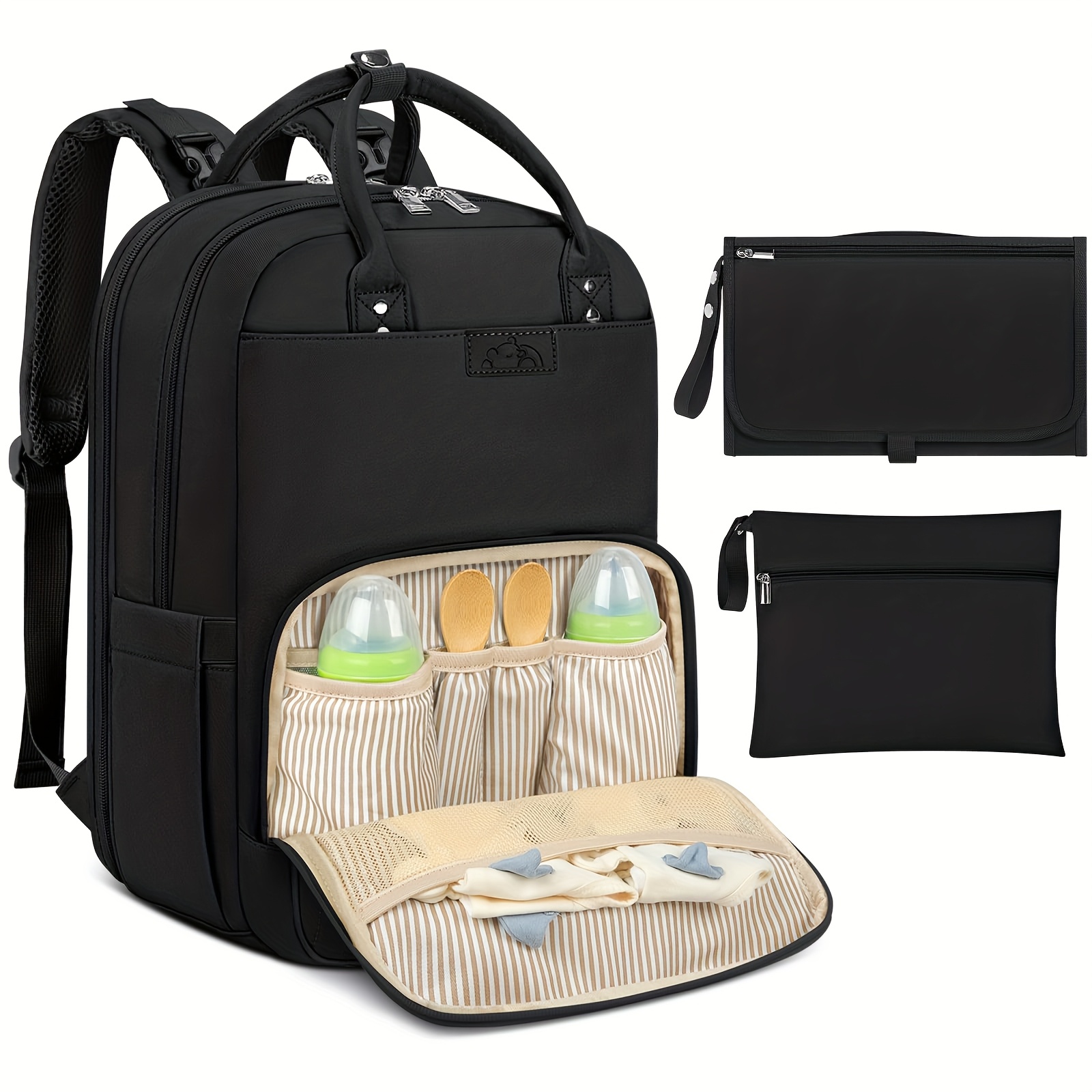 Backpack Diaper Bag - NEWHEY Changing Bag Backpack with Portable