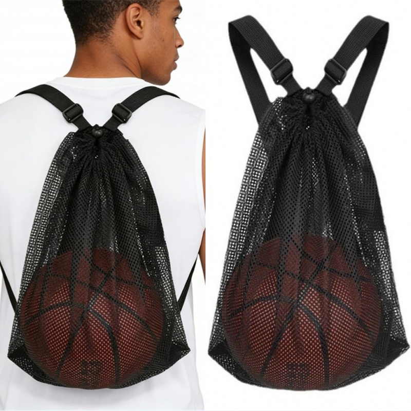 Portable Drawstring Mesh Backp - Drawstring Gym Bag ulasan dan harga